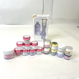 Lot 17 Nail Dip Powder +Brush Pen 1/2-Ounce Assorted Colors Open but Mostly Full - Picture 1 of 14