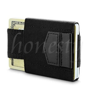 Men Mini Wallet Elastic Credit ID Card Cash Holder Key Bag Coin Purse Portable