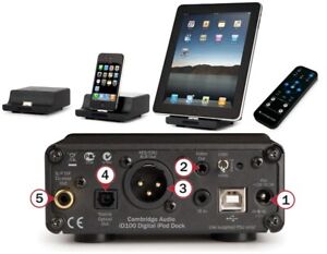 Cambridge iD100 noir dock pour iPod, iPhone et iPad connecteur 30 broches
