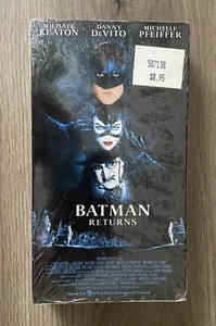 Batman Returns VHS Tape 1992 Warner Bros Keaton DeVito Pfeiffer Sealed - Bild 1 von 3