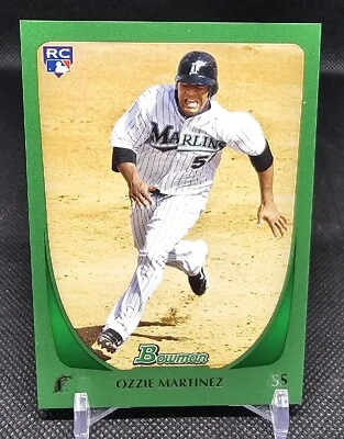 2011 Bowman Green /450 Ozzie Martinez Rookie Rc #213 Florida Miami Marlins  - Image 1 of 2
