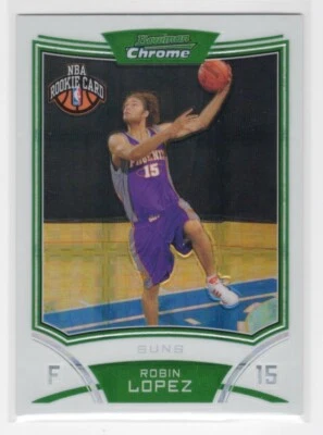 Tarjeta de novato Bowman Chrome Xfractor Robin Lopez #/299 2008 radiocontrol Foto 1 de 2