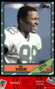 1986 Topps #101 Al Toon New York Jets Football Card