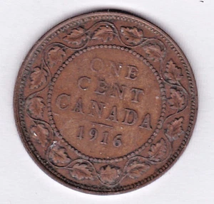 1916 CANADA LARGE CENT. ~ YOU GRADE IT ~ PLEASE SEE THE SCAN stk 1c - Imagen 1 de 4