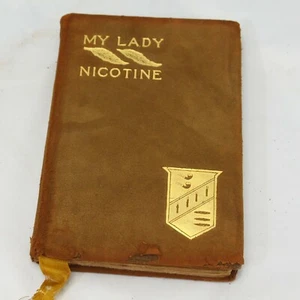 Yellow Perfectos Cigar My Lade Nicotine A Study in Smoke J M Barrie Suede  1905 - Picture 1 of 10