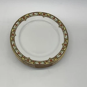 Limoges France 6er Set Brot und Butterteller Vignaud Muster - Bild 1 von 6