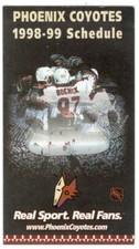1998-99 Phoenix Arizona Coyotes NHL Hockey Schedule !!! Bud Light