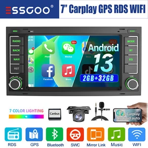 Autoradio Android 13 GPS Carplay +Kam MIK Für VW T5 Multivan Touareg Transporter - Bild 1 von 16