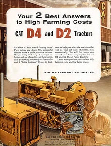 Caterpillar D2 D4 & Toolbars Sales Brochure 1956 - Picture 1 of 2