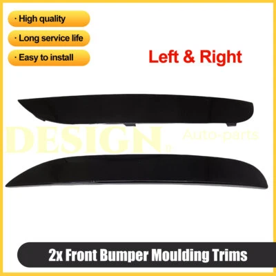 Pair Front Bumper Grille Molding Trim M Sport For BMW 7 Series F01 F02 2009-2015 Foto 1 de 4