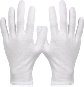 Paxcoo 6 Paia Guanti XL Cotone Bianco per Mani Secche Idratanti Cosmetici Eczema - Foto 1 di 12