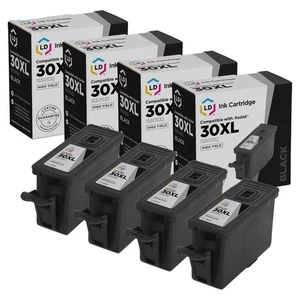 LD 1550532 30XL 4pk HY Black Ink Black for Kodak #30XL C110 C310 C315 2150 2170 - Picture 1 of 9