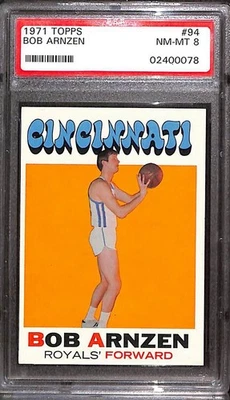 1971 TOPPS #94 Bob Arnzen PSA 8 NM-MT 02400078  - Image 1 of 3