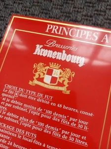 KRONENBOURG advertising sheet thermometer glass beer barrel bistro collection - Picture 1 of 8