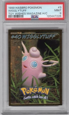 WIGGLYTUFF 1999 POKEMON HASBRO TOY WISHES MAGAZINE HAND CUT #3 PSA 9 MINT POP 3 - Image 1 of 2