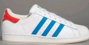 New 10.4 Men's Adidas Superstar ID7964 Sneakers White Blue Leather Shoes Casual - Picture 1 of 11