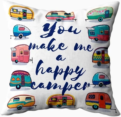 Tarjeta cámper My Pillow Case Throw Pillows You Make Me Happy Card. Cámper Foto 1 de 4