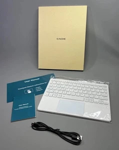 Universal Wireless Keyboard Touchpad Ultra Slim Quiet & 7 Color Backlit 10 Inch - Afbeelding 1 van 20