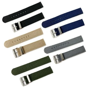 Tough Woven Nylon Watch Strap Military Men's 18mm 20mm 22mm Choice of Colours - Picture 1 of 11