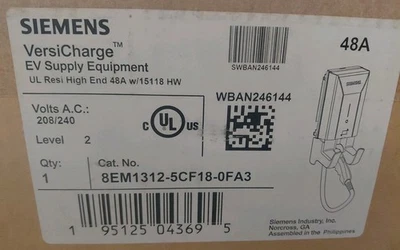 Carregador Siemens VersiCharge 48A 208/240V (8EM1312-5CF18-0FA3) Leia!!  - Imagem 1 de 4