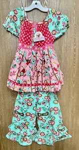 NWT Jelly the Pug Girls LOVE BIRD& Hearts & Pants Size 6 - Picture 1 of 8