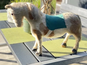 Herrliches Steiff Pferd Ohne Rädergestell Sattel +Zaumzeug 36 Cm H 50 Cm L Pony - Bild 1 von 23