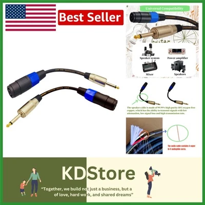 Professional 1/4" Male to Speakon Female Speaker Cable Adapter – 2-Pack - Image 1 of 4