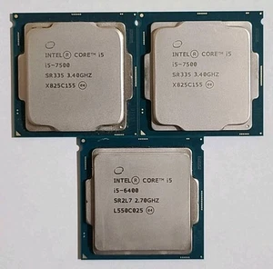 Lot Of 3x Intel Core i5 CPU Processors 2x i5-7500 (SR335) & 1x i5-6400 (SR2L7) - Picture 1 of 8