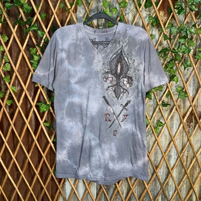 Camiseta vintage Y2K anillo de fuego real años 2000 espadas tie-dye  Foto 1 de 4