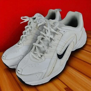 Nike Shoes Mens 9 T Lite VIII Athletic running Sneakers 386769-141 White Leather - Picture 1 of 11
