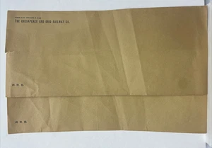 Lot 2 The Chesapeake and Ohio Railway Co. Vtg Oversized Envelopes (1929) - Picture 1 of 6