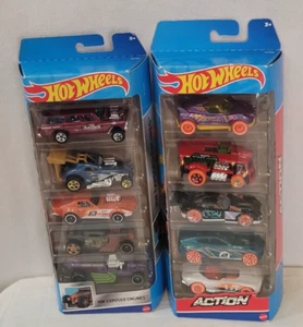 Hots Wheels Action and HW Exposed Engines 5 Pack Bundle Lot of 2 - Picture 1 of 2