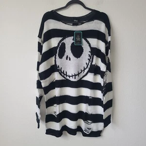 Her Universe Disney Nightmare Before Christmas Sweater Dress Size XL Black White - Picture 1 of 7