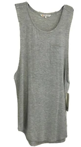 Grey Swim Beach Cover Up Muscle Tank Sleeveless NWT C&C California Womens Sz M - Picture 1 of 9