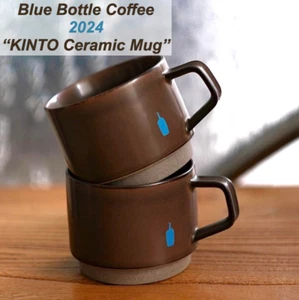 Blue Bottle Coffee × KINTO Ceramic Mug Camel φ3.26'×H2.55' W4.33' 2024 set of 2 - Picture 1 of 8