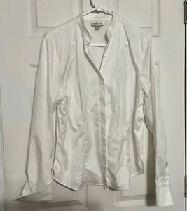 Coldwater Creek Shirt Womens Size L Large White Button Up Career Top - Picture 1 of 4