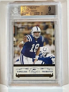 2006 Peyton Manning 1/10 Donruss Treasures Platinum #45 BGS 9 W/10 Sub Pop 1 - Picture 1 of 4