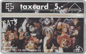 TK 489b tarjeta telefónica/Phonecard Suiza Musical "Cats" 5SfR - Imagen 1 de 1