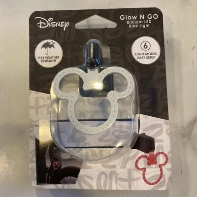 Disney Mickey Mouse Glow N Go LED 6 Mode Bike Light Pink Brand New In Packaging - Image 1 of 4