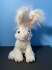 Dan Dee Plush Bunny Rabbit White Stuffed Animal Fluffy Standing Ears Blue Eyes