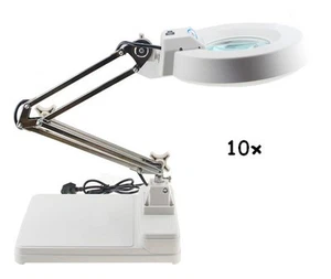 10X Magnifier LED Lamp Light Magnifying White Glass Lens Desk Table Tool - Picture 1 of 6