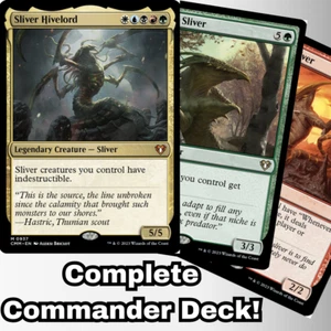 MTG Commander EDH Sliver Hivelord 100 Cards Custom Deck 5 Color Slivers Kindred - Picture 1 of 10