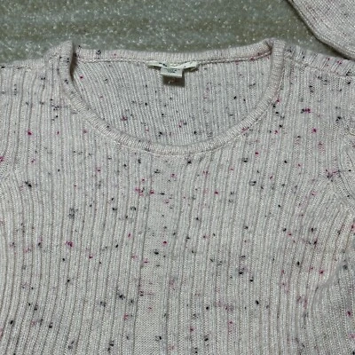 Suéter Westbound Mujer Rosa Mediano Acrílico Manga Campana Acanalado Tejido Pullover Foto 1 de 4