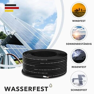 Solarkabel 25m 50m 100m Solar PV Solarleitung 4mm² 6mm² Photovoltaik Schwarz - Bild 1 von 12