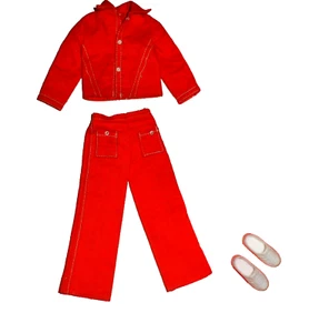 1974 MATTEL #7762 KEN BEST BUY FASHIONS DOLL CLOTHES  RED SUIT JACKET PANTS - Picture 1 of 4