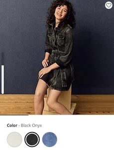 Long Sleeve Denim Shirt Dress - Picture 1 of 3
