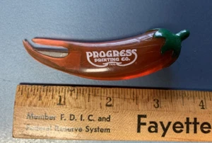 Vintage Advertising Progress Printing Co. Red Chili Pepper Letter Opener - Picture 1 of 2