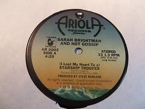 SARAH BRIGHTMAN AND HOT GOSSIP I LOST MY HEART TO A STARSHIP TROOPER 12" VG+/EX - Imagen 1 de 2