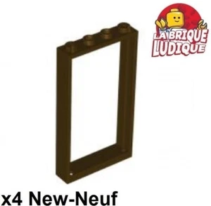 Lego 4X Puerta 1X4X6 Marco Ventana Cristal Marrón Oscuro 60596 - Imagen 1 de 1
