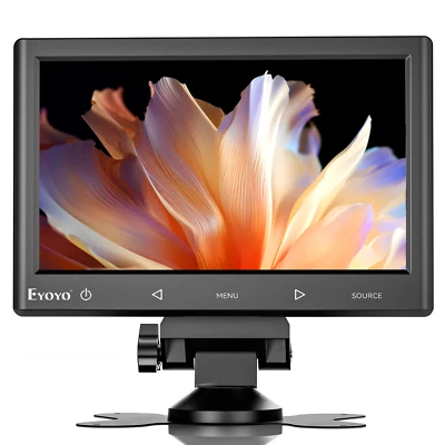 Eyoyo Tragbarer 7 Zoll Monitor Kleines IPS HDMI PC Display für Raspberry Pi Xbox - Bild 1 von 4